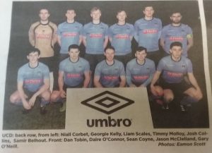 UCD team before CUFL Premier Division Final 