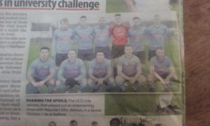 UCD (LSL) before UCD v Wayside Celtic Team Photo